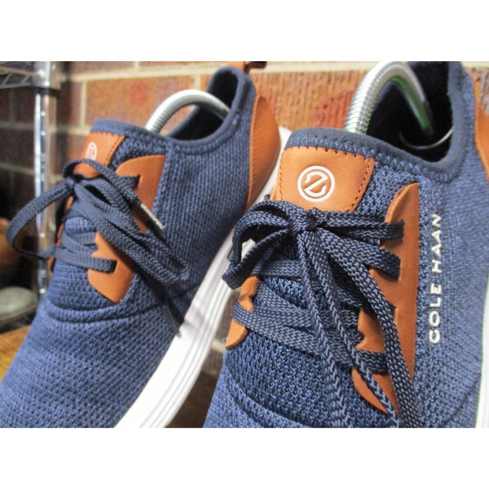 Cole Haan Mens Grandsport Journey Knit Sneakers C32582 Blue Shoes Size 10 M - Picture 6 of 16